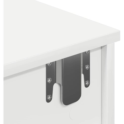  Zidna polica s ladicama bijela 100x37,5x19 cm izrađeno drvo Slike