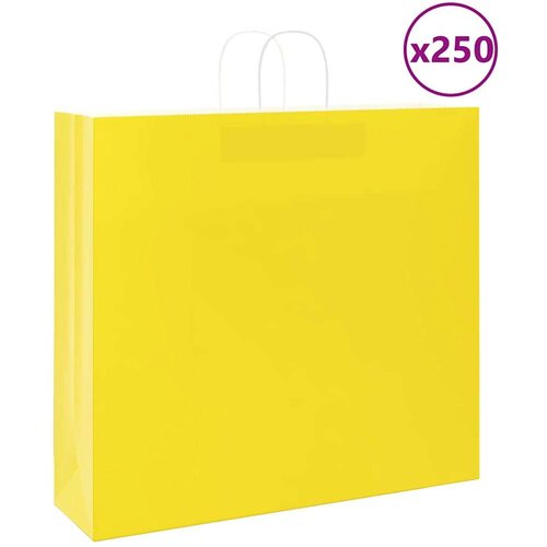  Papirnate vrećice 250 kom s ručkama žute 54x15x49 cm Cijene