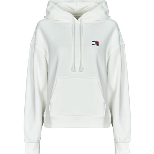 Tommy Jeans Puloverji TJW BXY BADGE HOODIE EXT Bela Slike