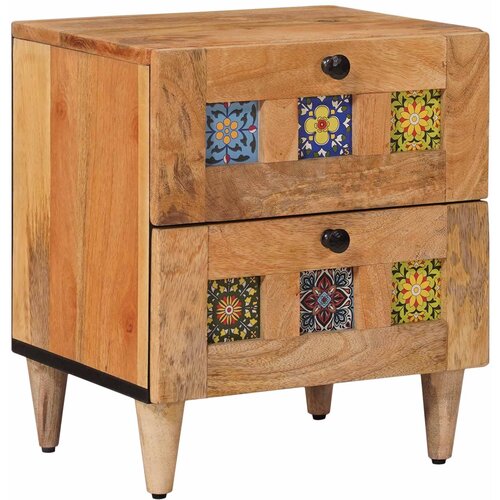 vidaXL Noćni ormar Prirodna 40 x 33 5 x 46 cm Čvrsto drvo manga - Prirodna 1 Cijene