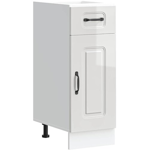 vidaXL Kuhinjska osnovna omarica Kalmar visok sijaj bela inž. les, (22010415) Cene