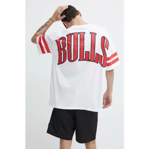 New Era Pamučna majica za muškarce, boja: bijela, s tiskom, CHICAGO BULLS