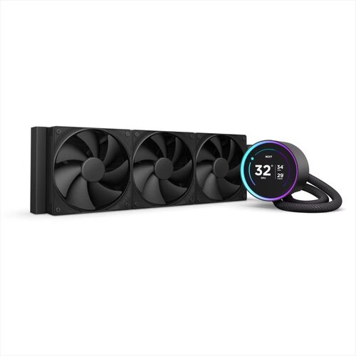 NZXT Kućište za vodeno hlađenje procesora Kraken 360 Elite V2, 3x120mm F120P ventilatora sa statičkim pritiskom, sa 2.72" IPS ekranom, RL-Kn36E-B2, crno Cene