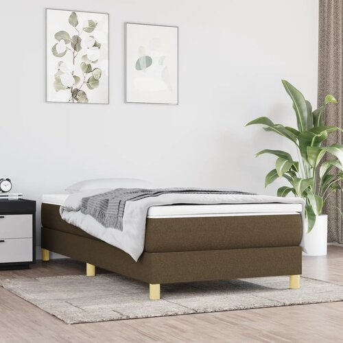 The Living Store Posteljni okvir temno rjav 90x190 cm blago - Box Spring Posteljni Okvir, (21520938) Slike
