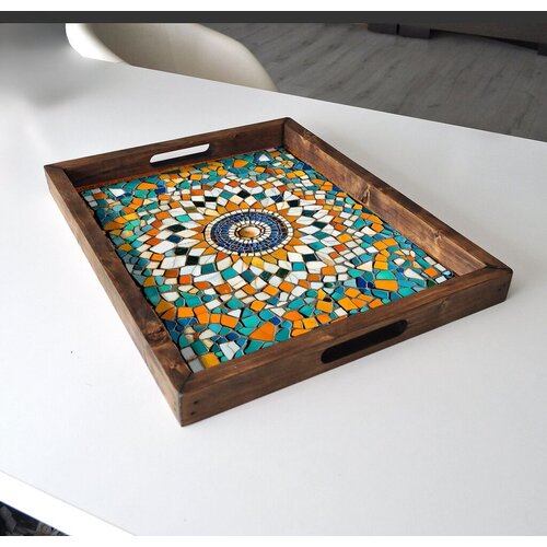 Aberto Design Poslužavnik REF004 48 x 38 x 4 cm, Šareni Cene