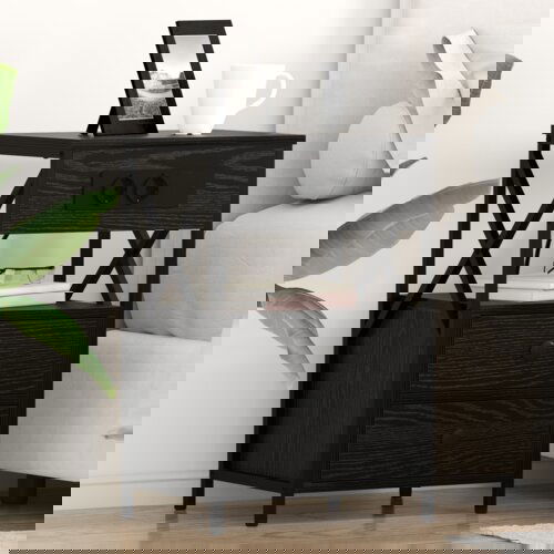 vidaXL Noćni ormar Crni hrast 40 x 31 x 60 cm Konstruirano drvo Cene