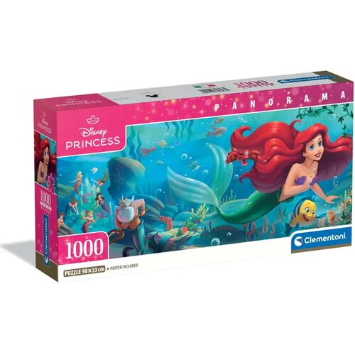 Clementoni Disney+ - Mala morska deklica 1000-delna panoramska sestavljanka s posterjem - Cene