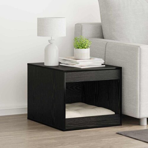 VidaXL Kavez za mačji toalet Crni hrast 47 x 59 x 42 cm Slike