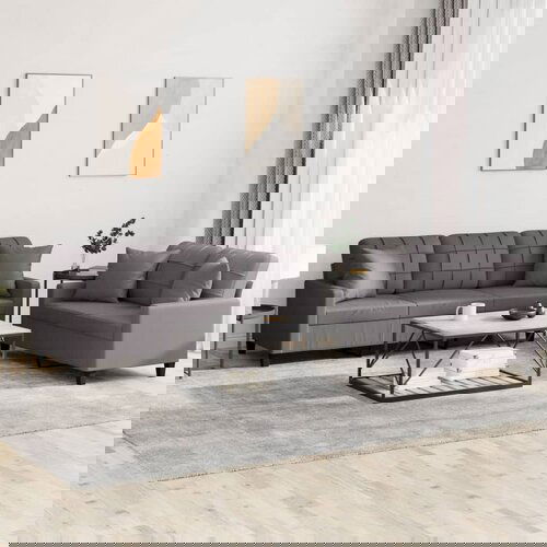 VidaXL 2-dijelni set sofa s jastucima sivi od umjetne kože Slike