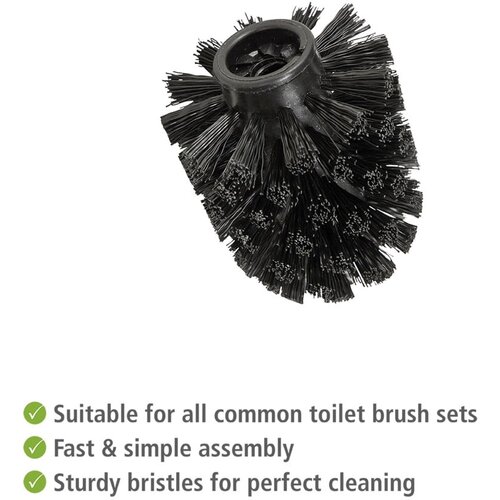 Wenko Črne plastične nadomestne glave za WC &amp;scaron;četko v kompletu 10 ks &amp;Oslash;8cm &amp;ndash; Slike