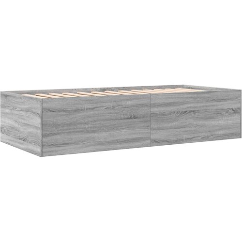  Dnevni krevet s ladicama bez madraca siva boja hrasta 75x190 cm Slike