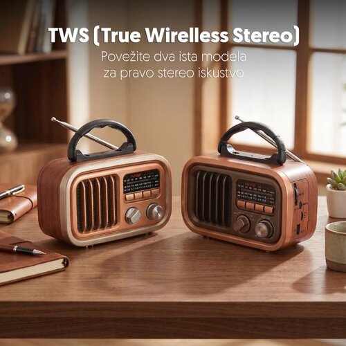 Prenosni retro Bluetooth radio 7771BT/B Slike