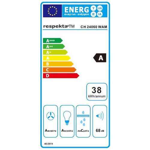 RESPEKTA kuhinjska napa ch 24060 wa (60 cm, pretok zraka: 525 m3/h, bela/srebrna) Slike