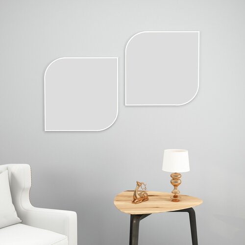 HANAH HOME vero - white white decorative chipboard mirror Cene