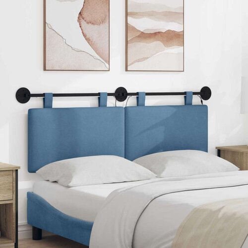  stensko vzglavje za posteljo, žamet, 130 &amp;times; 55 &amp;times; 5cm, modra, 2 kos, 3424302 Slike