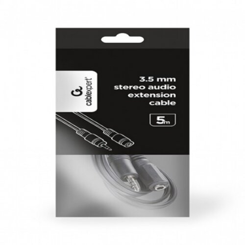 Gembird CCA-421S-5M 3.5mm stereo plug to 3.5mm stereo socket extension 5m kabal Slike