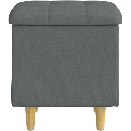  Otoman za pohranu s jastukom Tamno siva 40 x 40 x 45 cm tkanina - Tamno siva 40 cm tkanina Slike