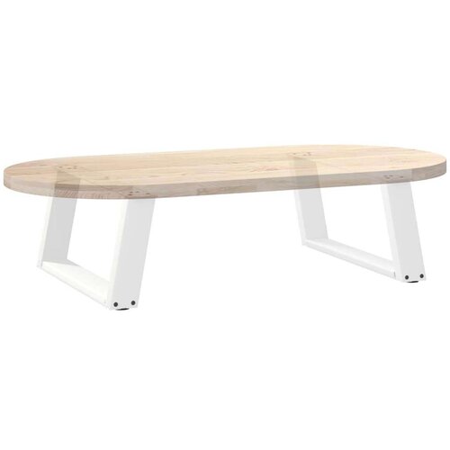 Noge za stolić U-oblika 2 kom bijele 70x(30-31) cm čelik Slike