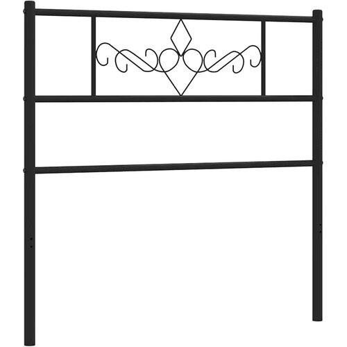  Metalno zamjensko uzglavlje crno 75 cm Slike