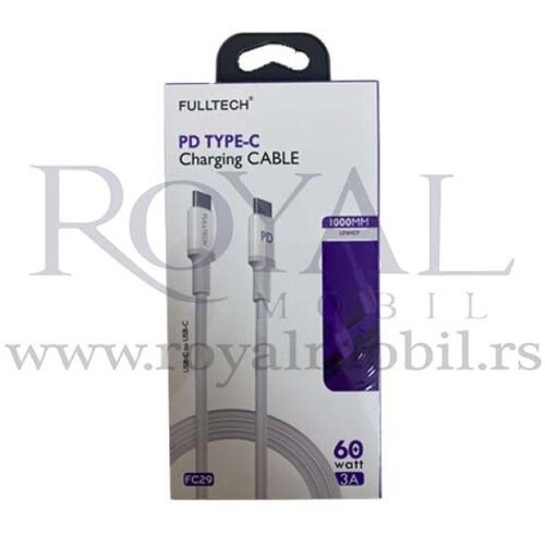  usb kabal fulltech charging FC29 pd type-c 3A 60W bela Slike