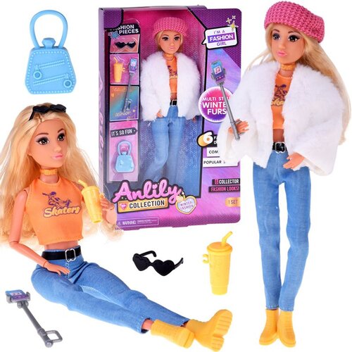  Modni zimski outfit i krzneni dodaci za influencericu Anlily ZA5701 Slike