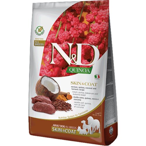 N&d Quinoa Skin & Coat, Kinoa & Srnetina - 7 kg Slike
