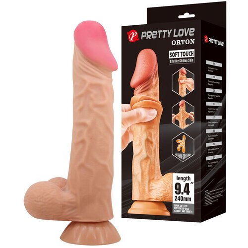  Dildo Orton Sliding Skin, 24cm, Boja kože Slike