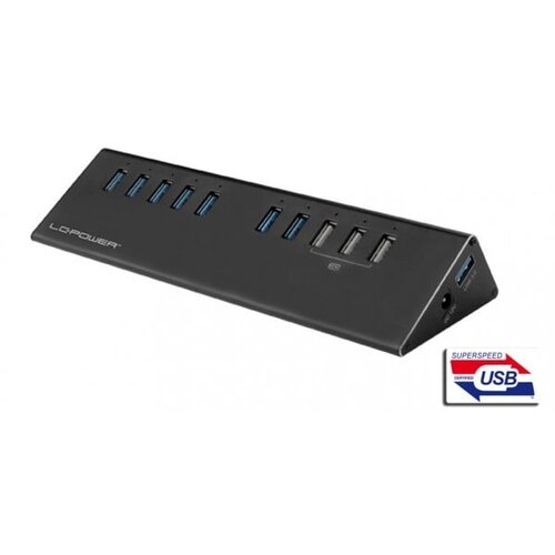 LC-Power 10-Portni LC-HUB-ALU-2B-10 3.0 usb hub Slike