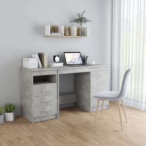  Radni stol siva boja betona 140 x 50 x 76 cm konstruirano drvo Cijene