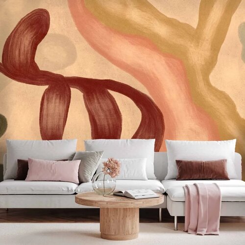  Foto tapeta - Colorful shapes &ndash; worn-out figures in lime wash technique 147x105 Cijene