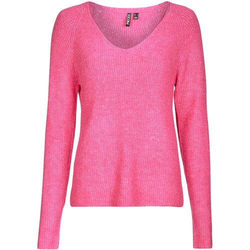 Pieces Puloverji ELLEN V NECK Rožnata Slike