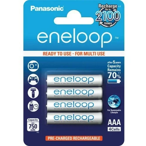 Panasonic Eneloop baterija AAA, 4 kos