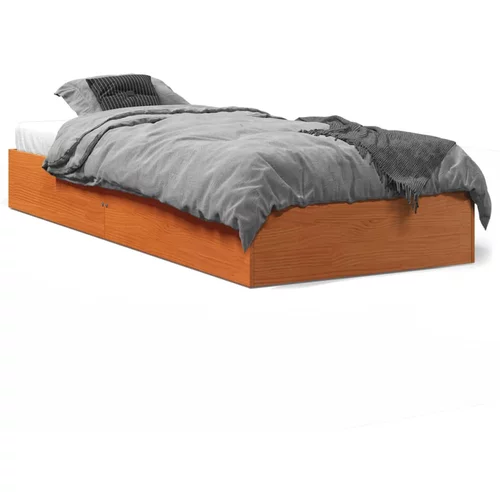 Okvir kreveta voštano smeđi 100 x 200 cm od masivne borovine