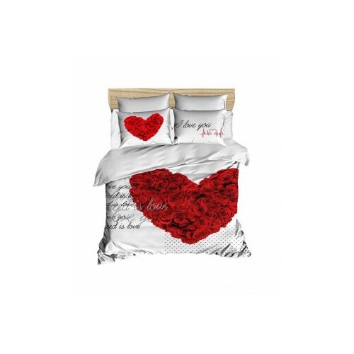 Lessentiel Maison set posteljine 196, 160x220cm, bijelo-crvena Cijene