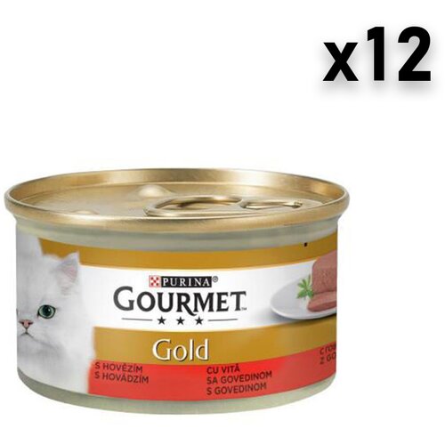 Gourmet Gold pašteta za mačke, govedina, 12x85g Cene