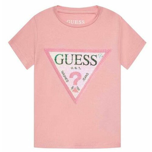 Guess roze logo majica za devojčice GK4RI31 K6YW1 G6V9 Slike