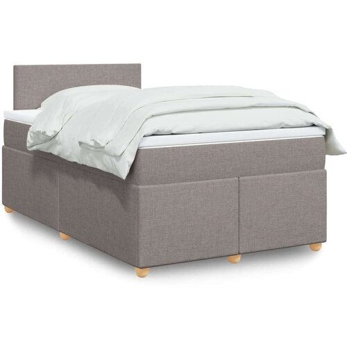 vidaXL Box spring postelja z vzmetnico taupe 120x190 cm blago, (21310552) Cene