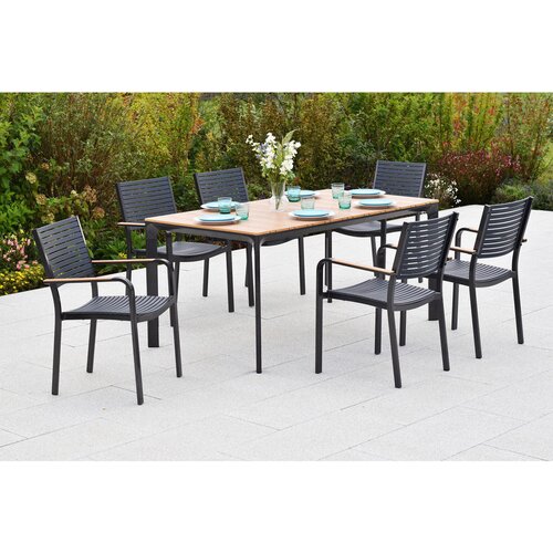 Gardenson VRTNA GARNITURA PALIANO aluminij barve grafita, naravne barve Cene