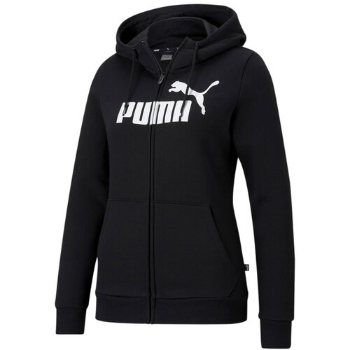 Puma ess logo full-zip hoodie fl, ženski duks, crna 586806 Cene
