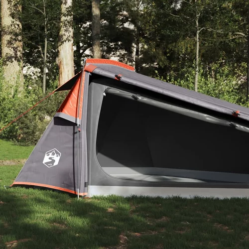  Tunelski šator za kampiranje za 2 osobe sivo-narančasti