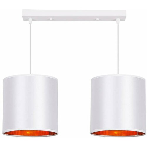 Candellux Lighting luster/visilica-atlanta viseća lampa bela 2X40W E27 bela abažur Slike