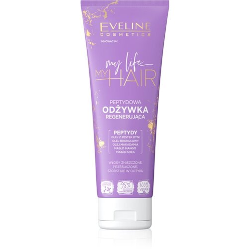 Eveline Cosmetics My Life My Hair globinsko regeneracijski balzam s peptidi 250 ml Slike