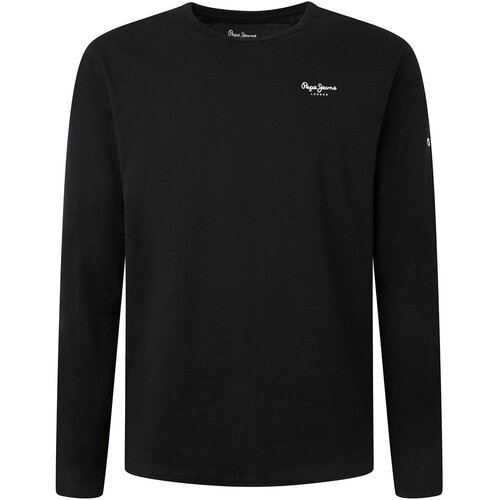 Pepe Jeans Majica z dolgimi rokavi Original Basic 2 Long N mo&amp;scaron;ka, črna barva Slike