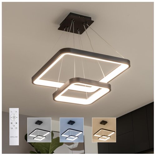  Brilagi - LED luster na sajli s prigušiva FALCON SLIM LED/78W/230V 50x50 cm crna + DO Cene
