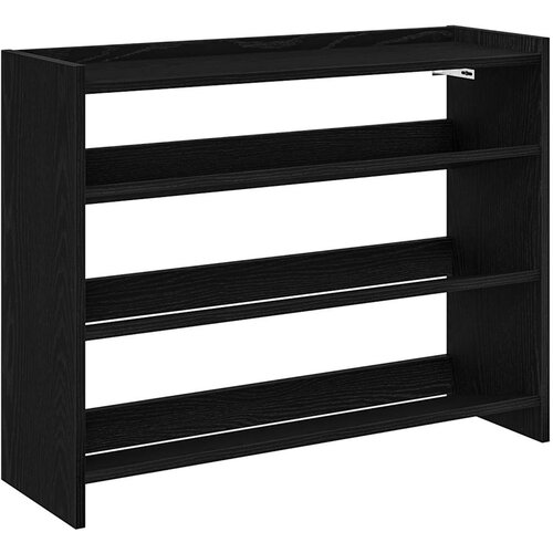 Maison Chic Regal za čevlje - Polica za čevlje črn 80x25x62 cm inženirski les, (21778198) Slike