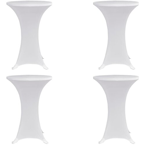  Za stol za stajanje &amp;Oslash; 70 cm bijela rastezljiva 4 kom Slike