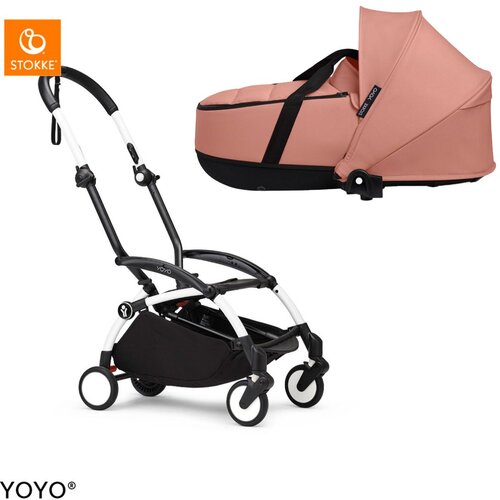 Stokke Ogrodje vozička white frame z new born shell Yoyo® ginger Cene