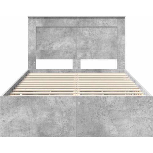  Krevetna konstrukcija s ladicama Betonski sivi 135 x 190 cm Slike