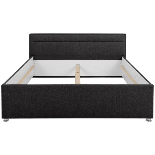 MID.YOU OBLAZINJENA POSTELJA 160 cm x 200 cm , les, kovina, umetna masa, tekstil antracit Slike