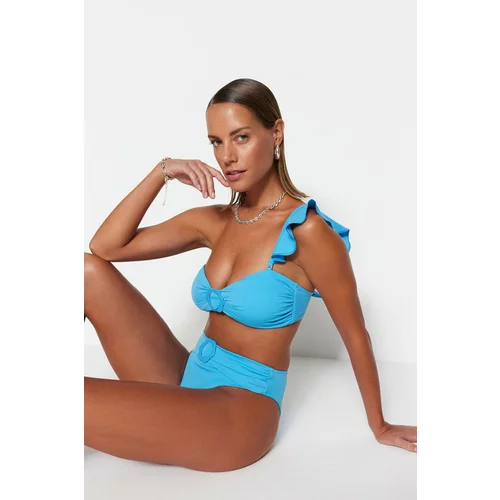 Trendyol bikini top - blue - plain
